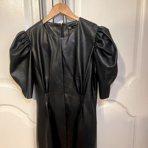 ZARA FAUX LEATHER DRESS